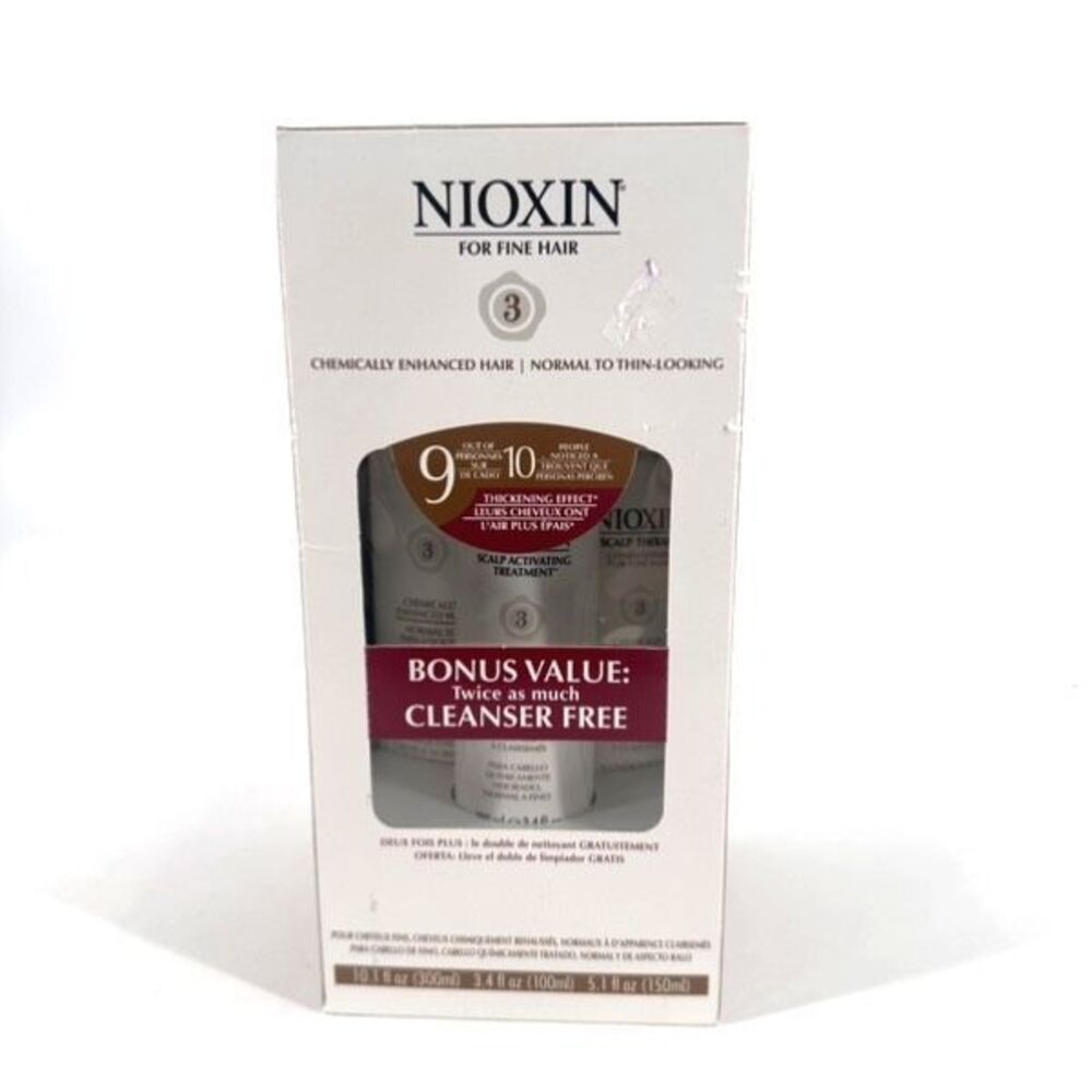 New Nioxin System 3 Set Fine, chemically enhanced, normal to thin-looking‎ hair